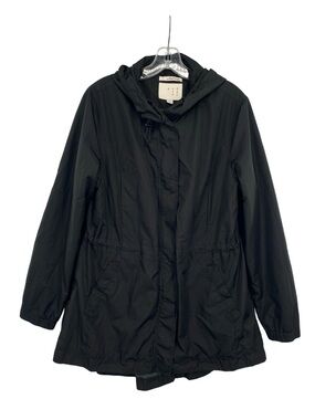 A New Day Women’s Black Rain Jacket Size Large Rain Resistant